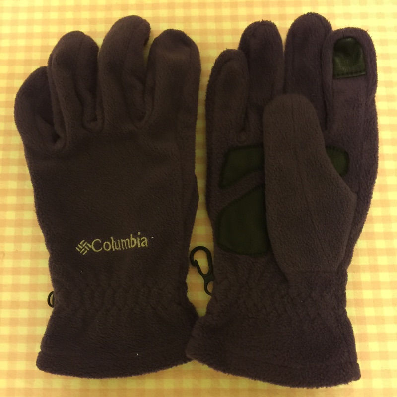 二手近全新 Columbia 哥倫比亞 紫色 登山 雪地 女用 保暖 手套 L