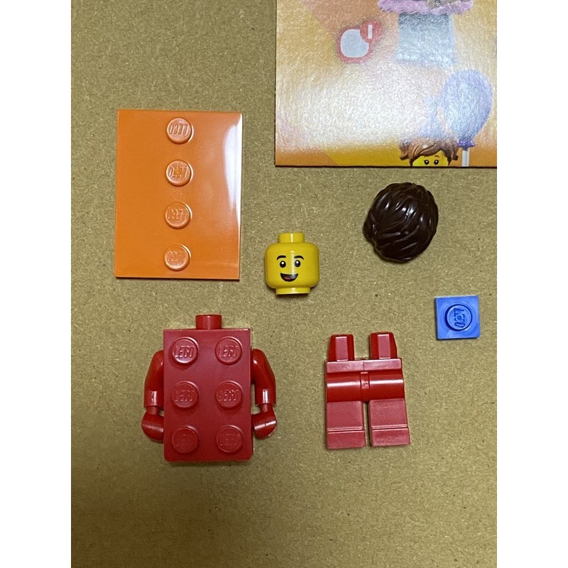 LEGO 樂高 人偶 紅色 磚塊男孩 第十八代人偶包 71021