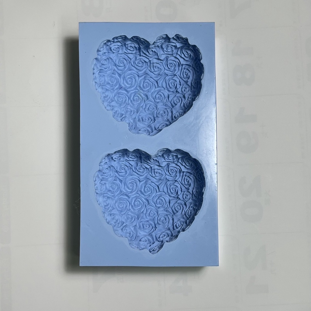 【二手】PPSOAP✨愛心玫瑰造型二連模 矽膠模💖💖💖 正版皂模