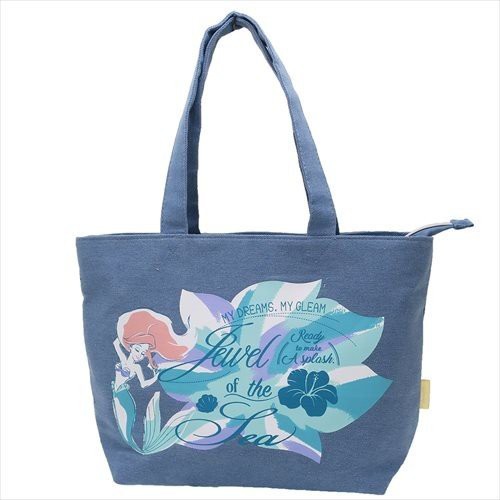 日貨 小美人魚 手提袋 水彩畫 肩背包 書包 購物袋 午餐袋 迪士尼 美人魚 愛麗兒 公主 J00012124