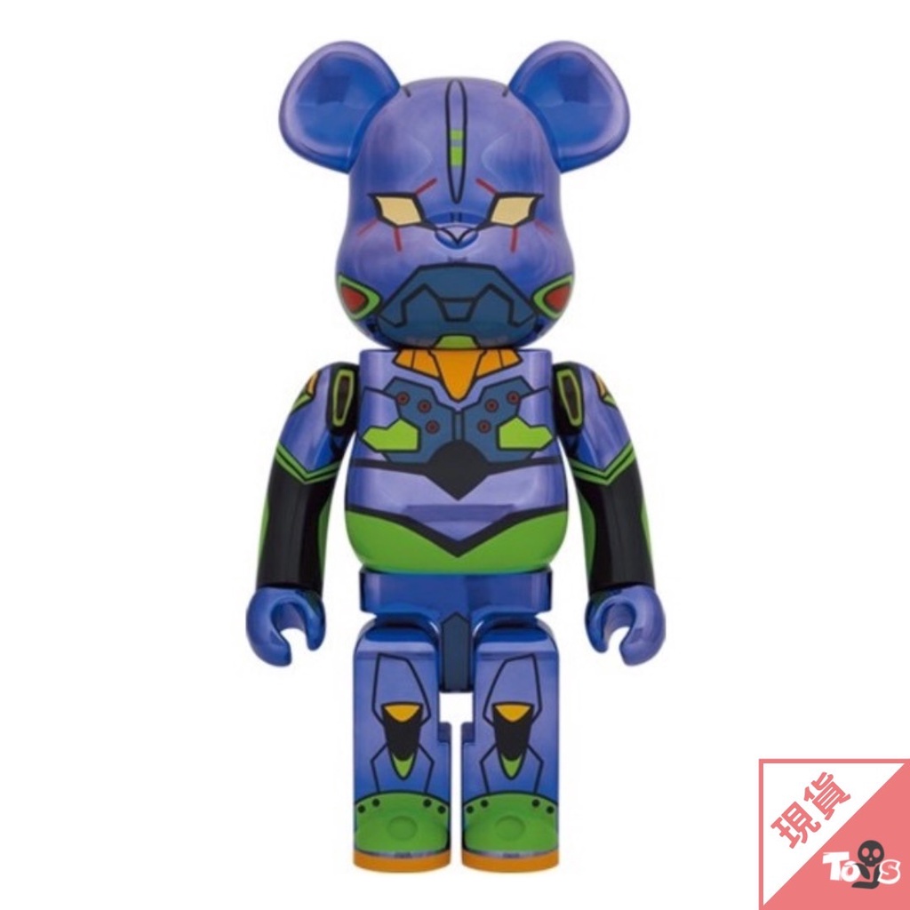 BE@RBRICK 庫柏力克熊 福音戰士 初號機 CHROME 電鍍版 Ver.1000%