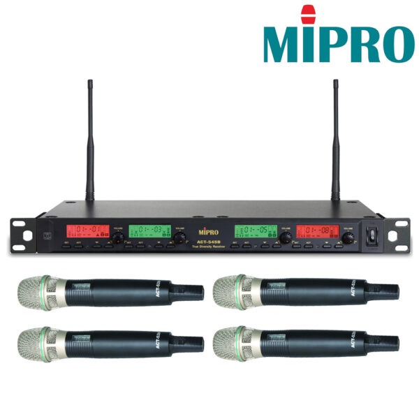 【MIPRO】ACT-545B/ACT-52H 1U 4CH 純自動選訊無線麥克風系統