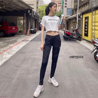【Homieee】Adidas 三線褲 運動長褲 纖維 黑色 透氣 慢跑 女款 D95957