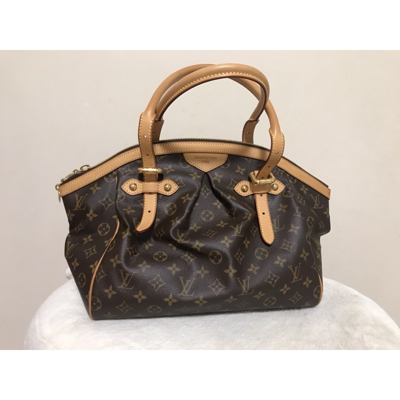 ＊LV 路易威登 真品＊M40144 Monogram Tivoli 抓皺肩揹包(大)