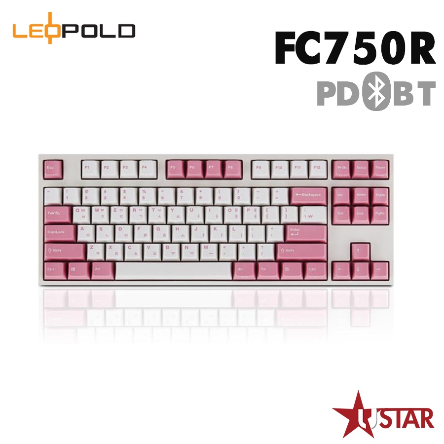 韓國 LeoPold FC750R BT PD 白粉 藍芽版 PBT二射成型字體正刻英文 機械鍵盤