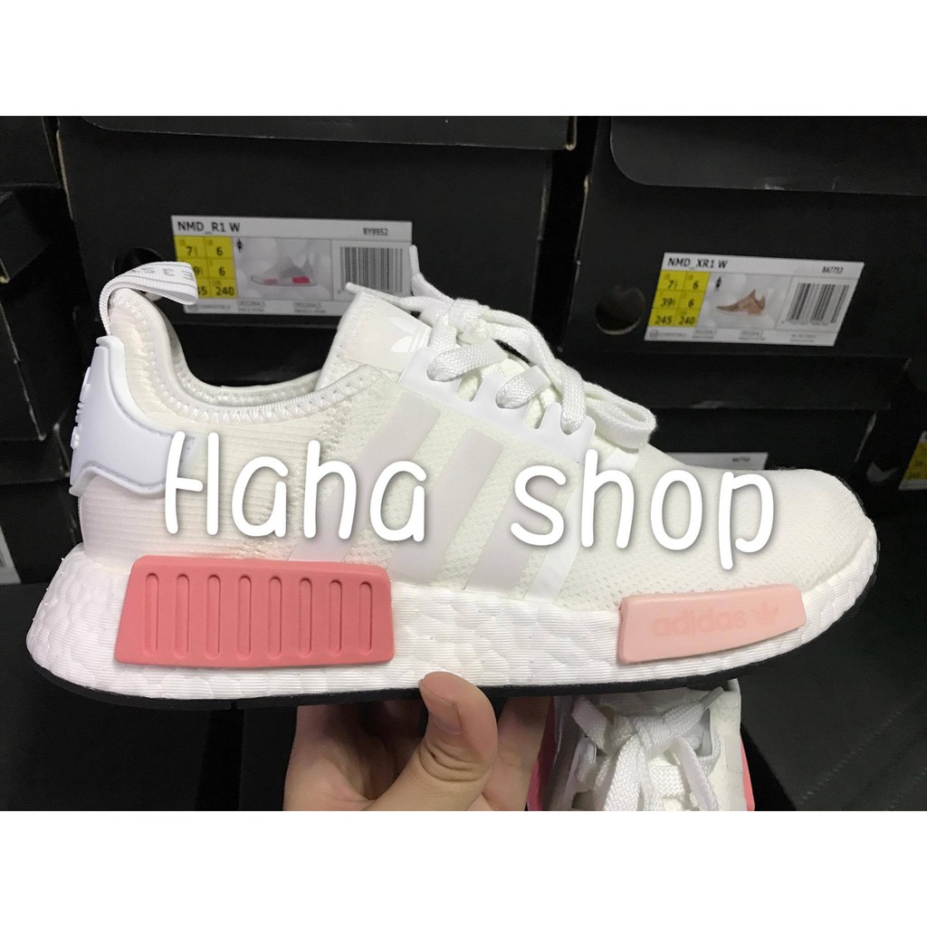 【Haha shop】Adidas original NMD R1 白粉 乾燥 玫瑰粉 林心如 BY9952