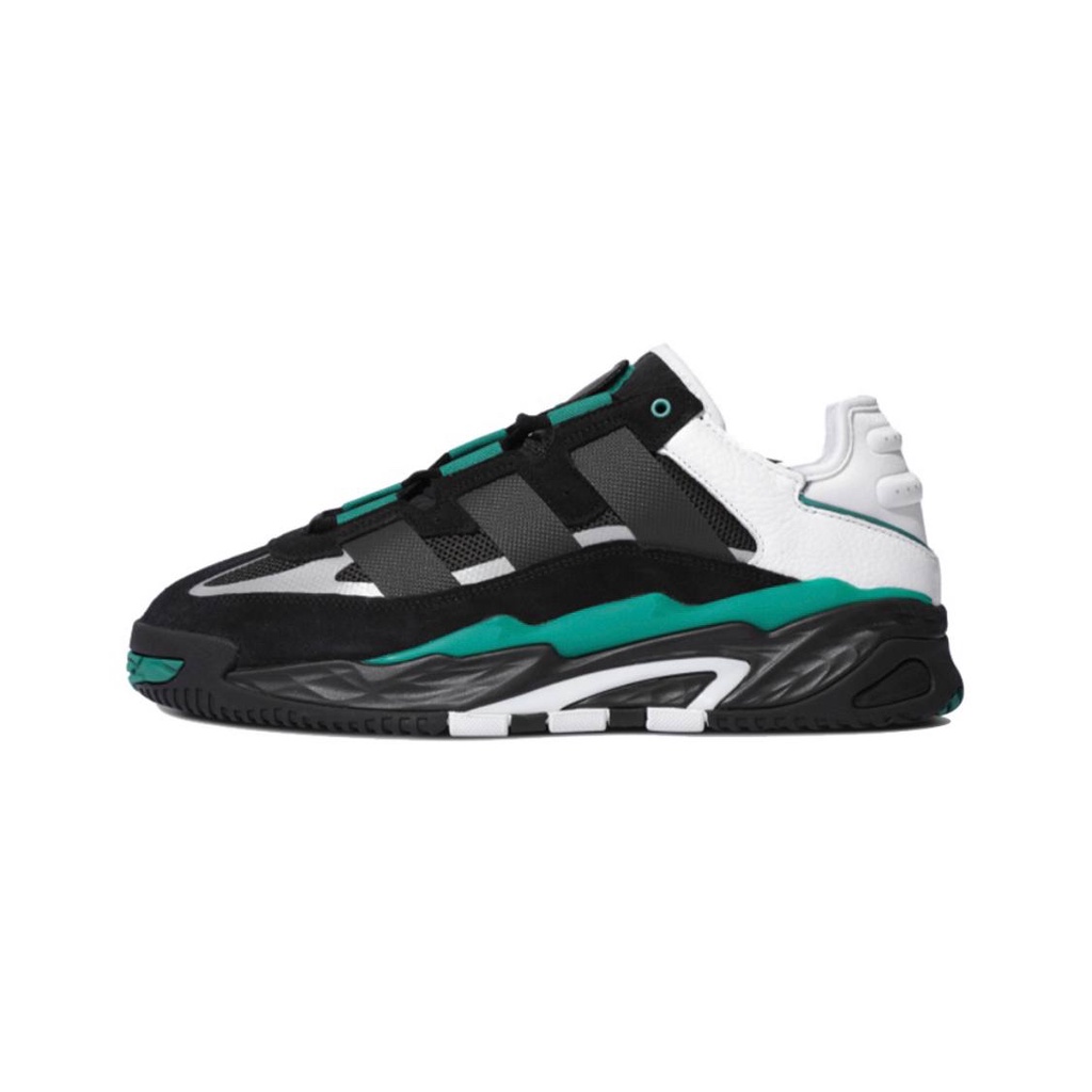 100%公司貨 Adidas Niteball 黑綠 拼接 反光 復古 籃球鞋 黑 FW2477 男鞋