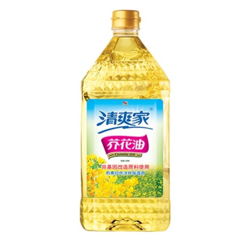 統一清爽家芥花油2L$320元