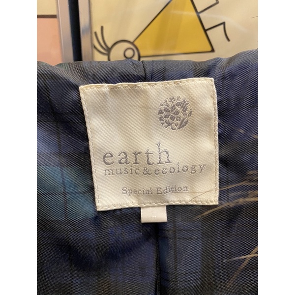 earth 藍色外套九成新