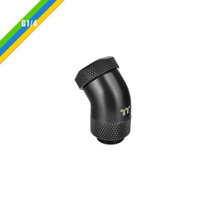 小白的生活工場*Thermaltake G1/4 PETG硬管專用45度管接頭外徑12mm – 黑色(CL-W146)