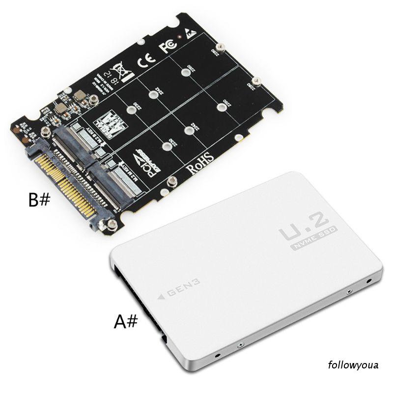Folღ M.2 SSD 轉 U.2 適配器 2 合 1 M.2 NVMe SATA-Bus NGFF SSD 到 PC