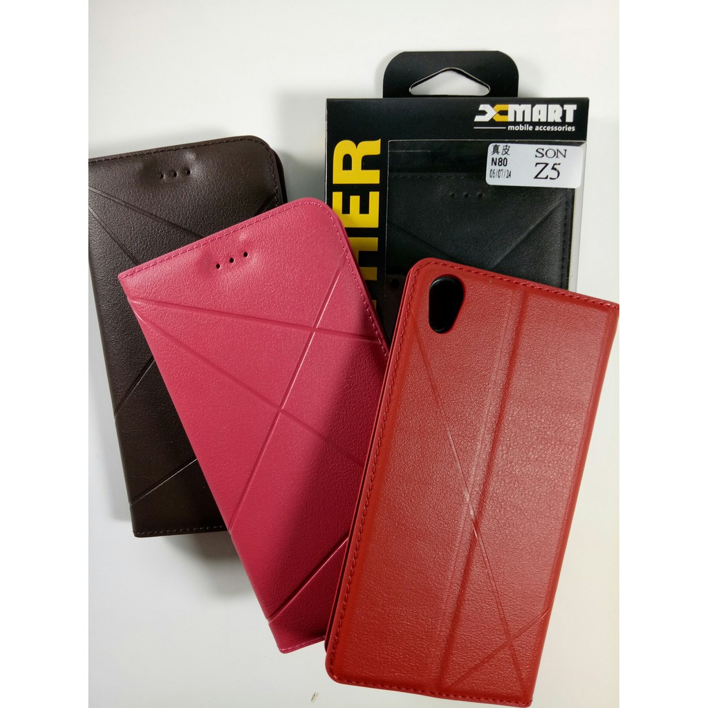 福利品 真皮斜紋系列sony Xperia Z5 E6653 Z5 Premium E6853 側掀皮套保護套 蝦皮購物