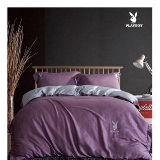 頂級60支天絲 素色系列 雙色系列 Playboy 床包 鋪棉兩用被套四件組 現貨