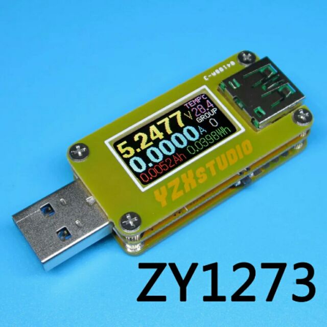  YZX ZY1273 黃表彩色螢幕 V3.1+ LCD USB3.0可測線阻4V-24V電流表測試