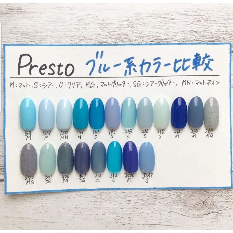 🔥天空藍~海底深藍🔥日本Presto 美甲凝膠 色號53 #124 #130藍色系 現貨