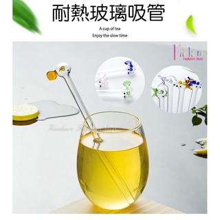 ☆[Hankaro]☆創意環保可愛彩色小魚造型玻璃吸管(單支)