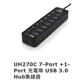 Upmost登昌恆 UH270C 7-Port+1-Port充電埠 USB 3.0 Hub集線器