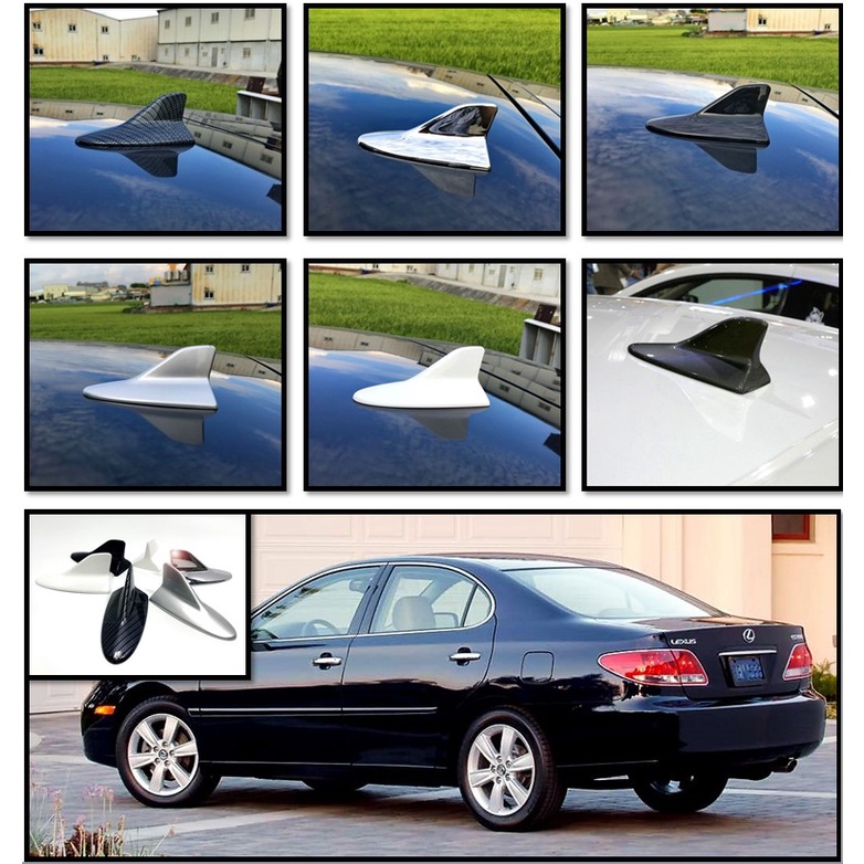 圓夢工廠 Lexus ES 2001~2006 ES330 鯊魚鰭 造型天線蓋飾貼 烤漆黑 銀 白 鍍鉻銀 碳纖紋
