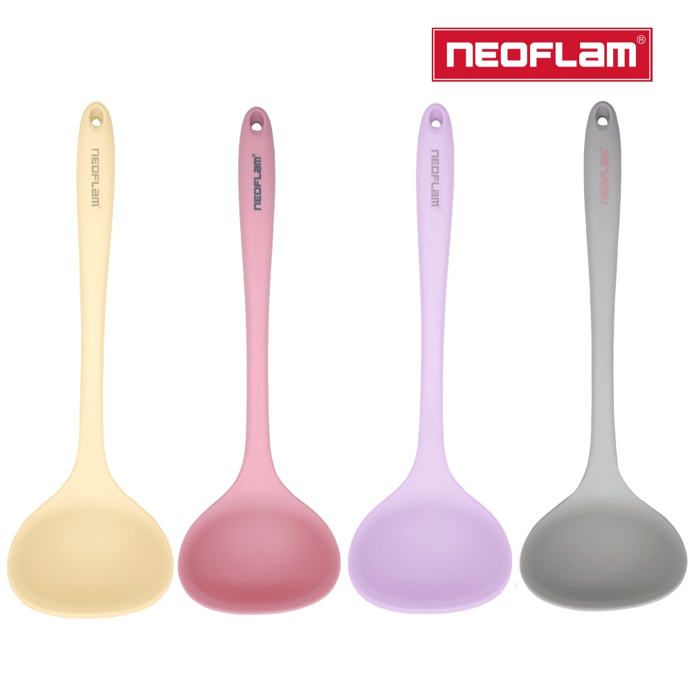 NEOFLAM Premium矽銀抗菌湯勺29公分 多色任選