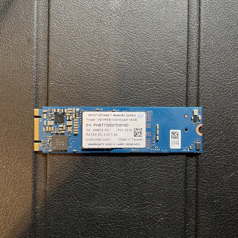 Intel Optane memory 16GB NVMe PCIe 固態硬碟 新機即拆良品