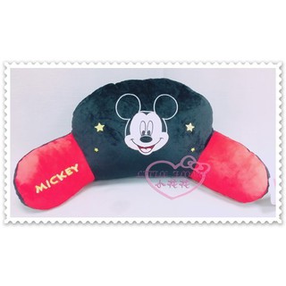 ♥小花花日本精品♥Hello Kitty Disney迪士尼米奇U形枕枕頭睡枕靠枕飛機枕大臉星星紅黑配色 (預購)