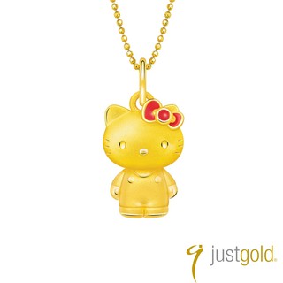 【Just Gold 鎮金店】Lovely Memories純金系列 黃金墜子-Kitty(不含鍊)