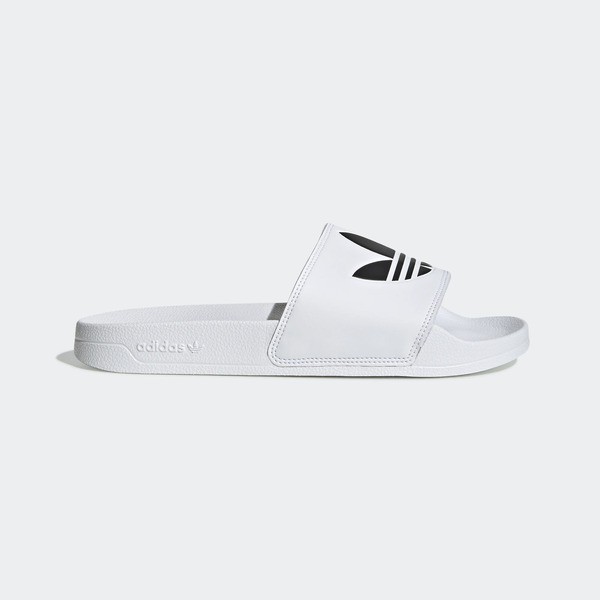 Adidas Adilette Lite 男女鞋 拖鞋 涼鞋 柔軟 避震 簡約 運動 愛迪達 白黑 [FU8297]