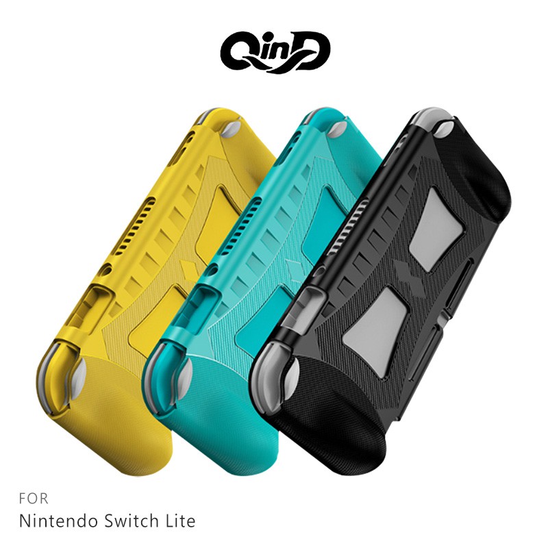 QinD Nintendo Switch Lite 矽膠保護軟套 背面開窗設計，散熱更快速