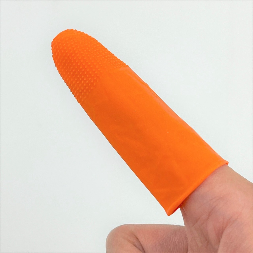橘色乳膠指套 手指防護 中指指套 超大指套 6入手指保護 防滑指套 顆粒指套 乳膠指套 橘色指套 手指保護套