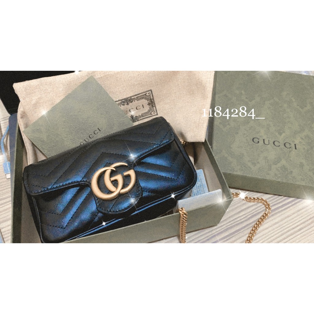 Gucci Marmont Supermini 古馳馬夢系列肩背包鏈條包斜背包單肩包 蝦皮購物
