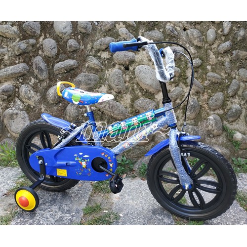16吋♡曼尼♡  台灣製  腳踏車 童車 兒童自行車  ~小熊~ 小朋友腳踏車 兒童 非打氣款 簡配款 藍