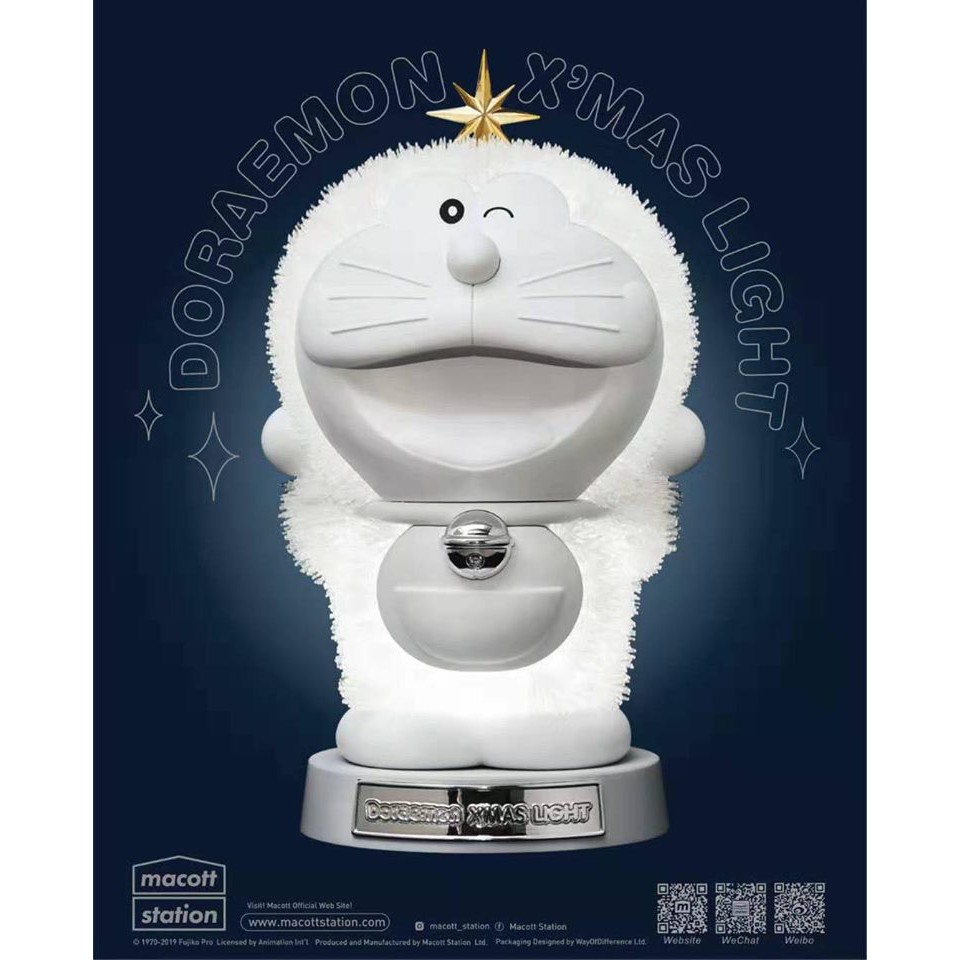 勳寶玩具舖 現貨 美光站macott Station 多啦a夢小叮噹doraemon 插葉聖誕樹白色發光版 蝦皮購物