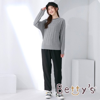 betty’s貝蒂思(05)鬆緊腰圍休閒長褲(黑色)