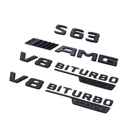 圓夢工廠 Benz 賓士 S W222 S63 AMG V8 Biturbo 4matic+ 消光黑 後車箱尾門字標車標