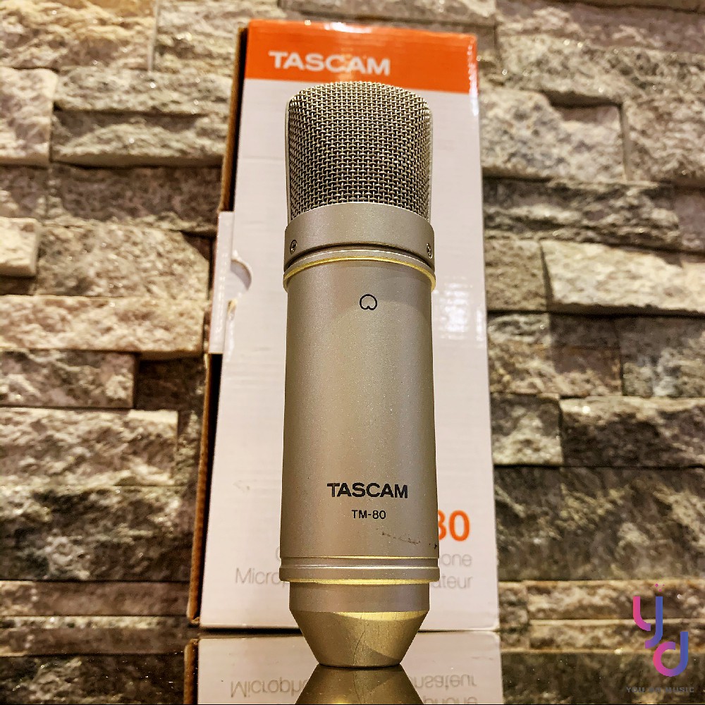 『免運費保固一年』銀色 Tascam TM-80 TM80 電容式 麥克風 含防震架/線材 錄音 直播 唱歌