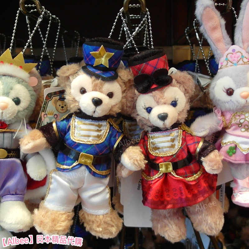 ::日本迪士尼樂園代購::聖誕節 胡桃鉗系列 雪莉玫 站姿 珠鍊別針 吊飾娃娃