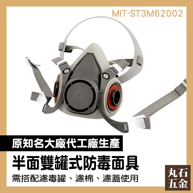 防毒口罩 噴漆化工 工程用 有毒氣體專用 MIT-ST3M62002 雙罐式 零件材料