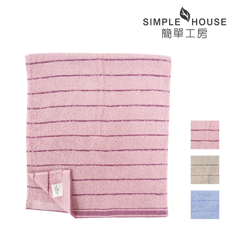 【簡單工房】印度棉組合包毛巾3入 34x76cm 台灣製造 [纖維長，耐用、耐洗]