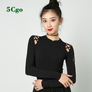 5Cgo【鴿樓】 拉丁舞摩登跳舞舞蹈服裝女成人新款訓練功服長袖上衣861 581479428327