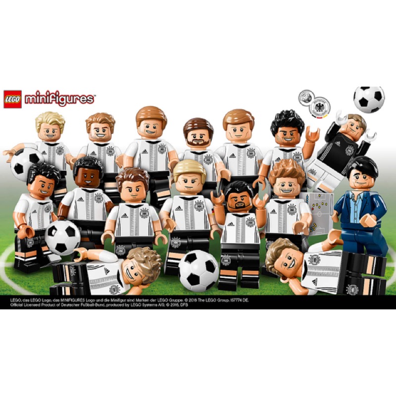 [LEGO PLAY] 全新 71014 16隻含配件 人偶 德國 足球隊 樂高