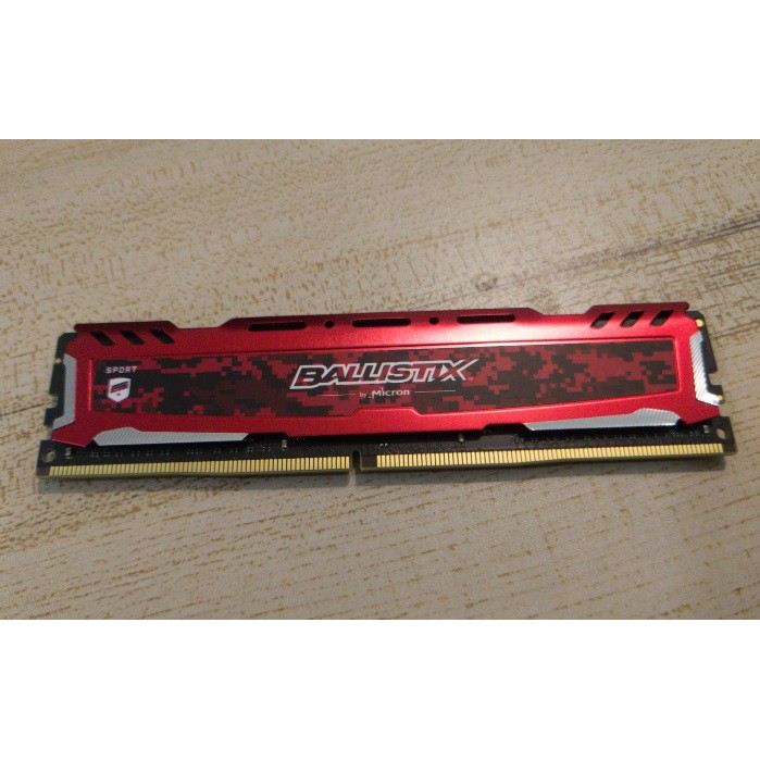 美光 Micron Ballistix LT競技版 單支16G DDR4 3200 紅色散熱片 記憶體終生保固