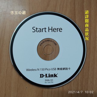 【恁玉收藏】二手品《淵隆》D-Link Wireless N150 Pico USB無線網路卡驅動光碟片@DWA-121