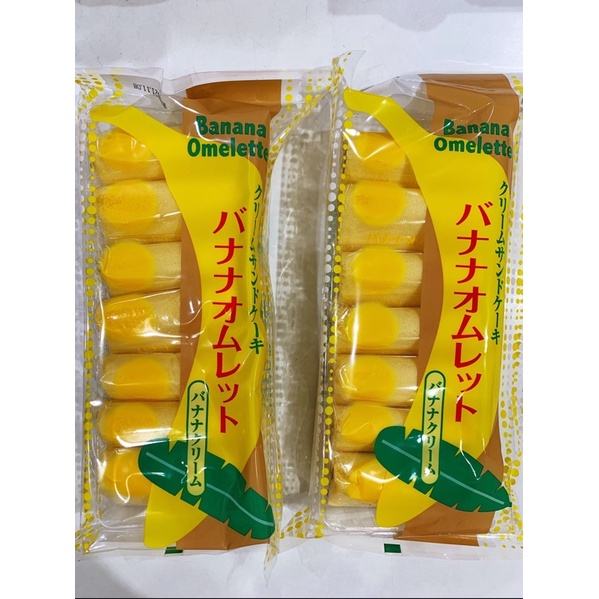 日本 日新堂香蕉奶油風味夾心蛋糕7入