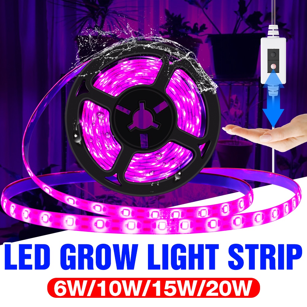 Led 生長燈全光譜 USB 植物燈條 0.5m 1m 2m 3m 5V LED 植物膠帶, 用於種子植物花卉溫室
