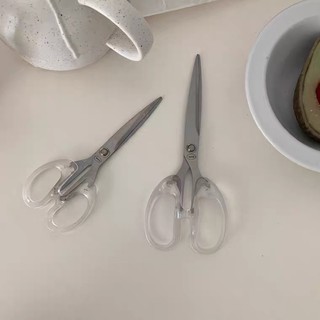 剪刀✂️ 透明 質感 ins北歐風 透明簡約便攜剪刀 學生辦公家用手帳美工刀文具