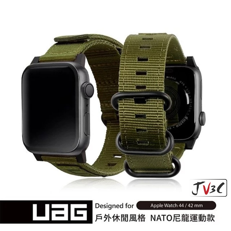 UAG Nato 錶帶 適用於 Apple Watch 6 SE 5 4 3 2 44mm 40mm 42 錶帶 尼龍