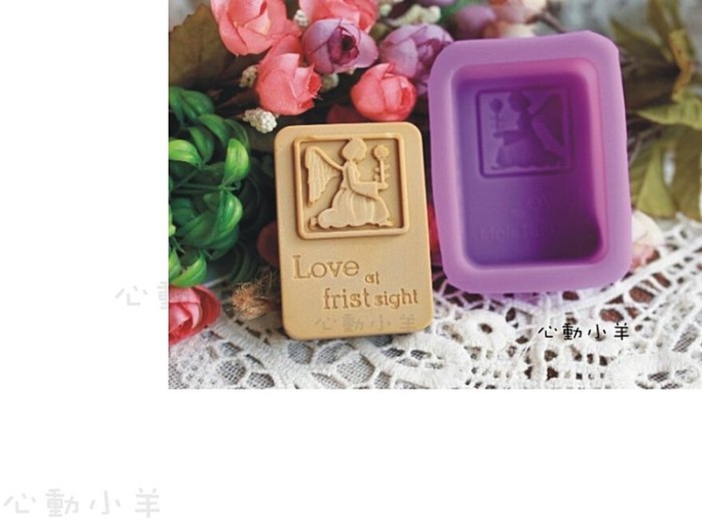 心動小羊^^.手工皂矽膠模具單天使模具出皂100g冷製皂模具肥皂模具