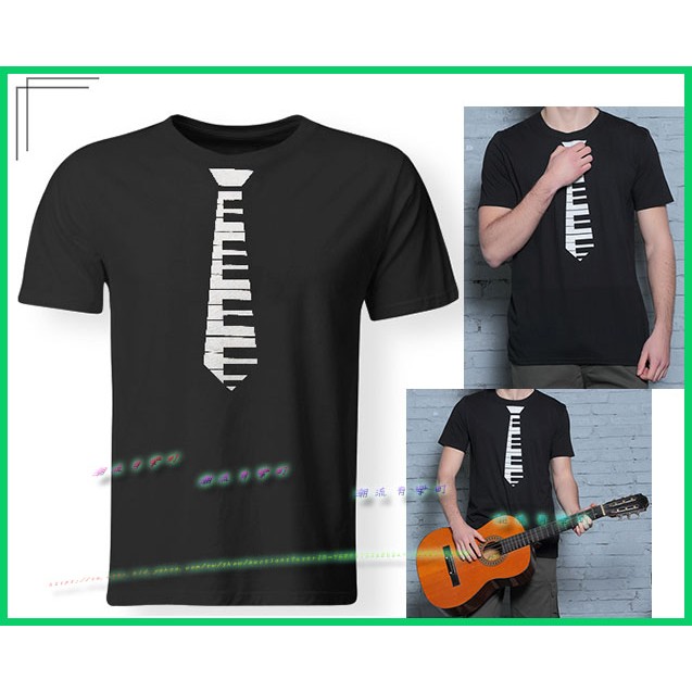 幽默感 領帶 領結 鋼琴鍵盤 LOGO 圖案 短袖 T恤 上衣 潮T~音樂人必備 UNIQLO AU 五月天阿信 參考