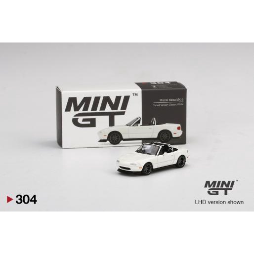 Mini GT 304 Mazda Miata MX-5 (NA) Tuned Version 白 馬自達