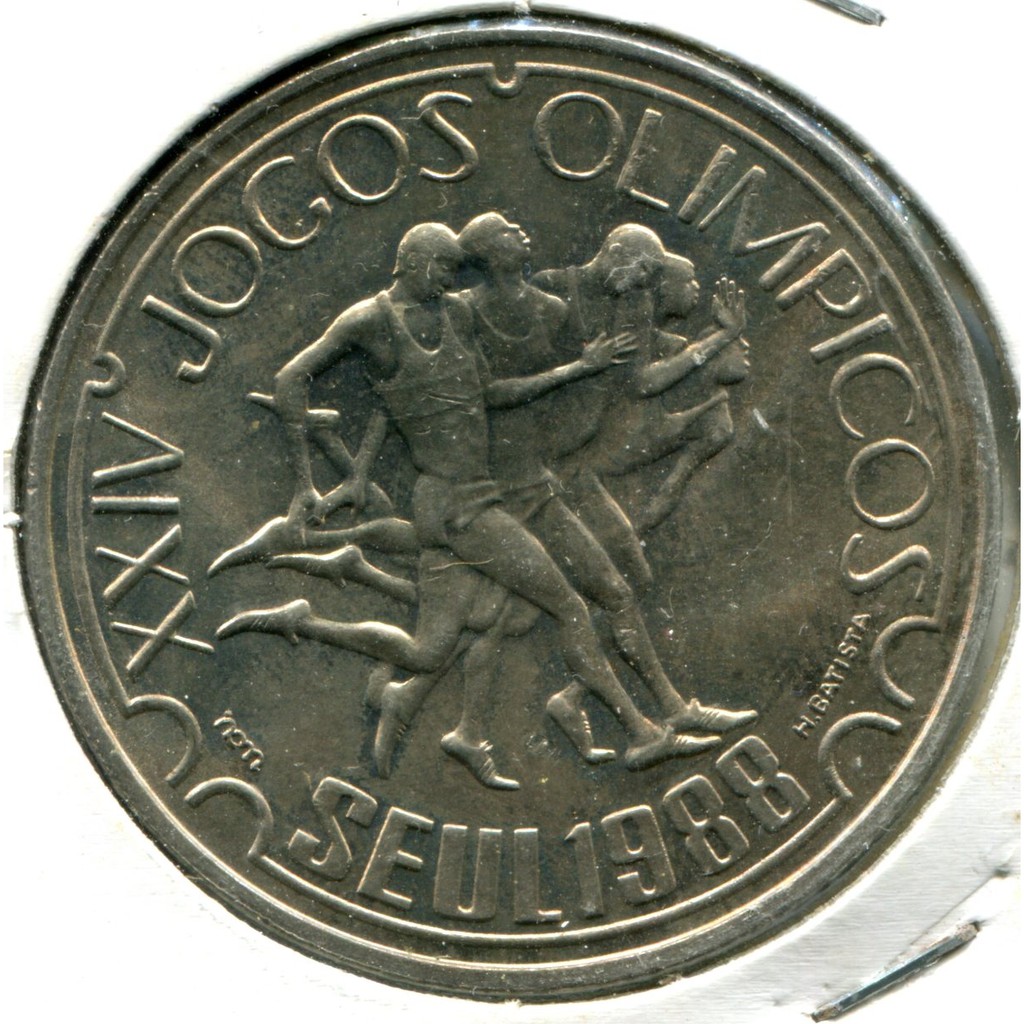 [龍泉外幣] 葡葡牙 Portugal 250 Escudos 1988 紀念幣 首爾 漢城 奧運 KM643 UNC